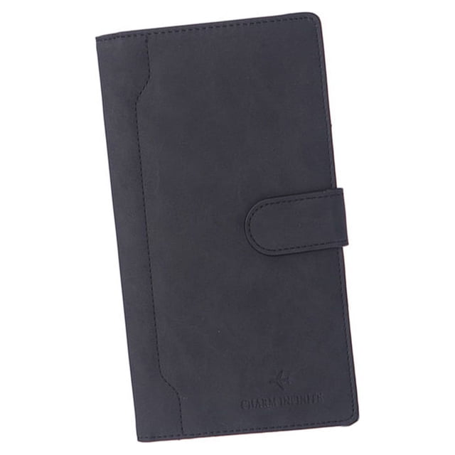 Cartera de cuero Sonducket para recibos y pasaporte Unisex color Negro