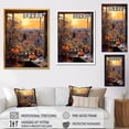 thumbnail image 4 of Designart "Sunset Florals through Italian Windows IV" Floral Framed Wall Art - Traditional Orange Window Entryway Framed Wall Art Print, 4 of 6