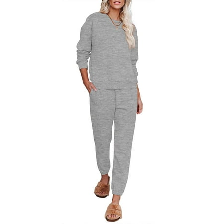 

Women s Autumn And Winter 2-Piece Home Pajamas Loose And Comfortable Casual Suit