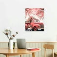 thumbnail image 2 of HOMICOZI Valentines Framed Canvas Wall Art for Living Room Pink Red Truck Rose Wall Decor, Love Heart Branch Leaves White Aesthetic Paintings, Ready to Hang Valentine Day Wall Pictures, 2 of 4
