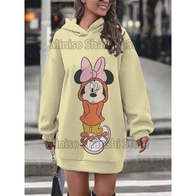 Vestido con capucha para mujer, top informal de estilo minimalista callejero, sudaderas con capucha 3d, ropa de mujer vrouwen, invierno para mujer, anime