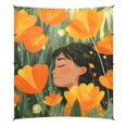 thumbnail image 2 of Portable Beach Tent Sun Shelter With Ground Pegs Water And Wind Resistant Sun Shade Canopy Angle Adjustable Standing on The Orange Florals, 2 of 7