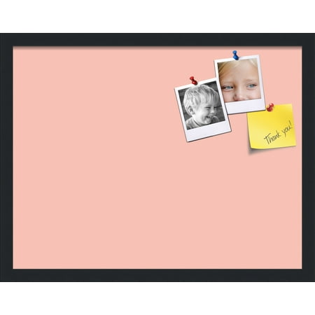 PinPix 22x17 Custom Cork Bulletin Board Pink Pastel Poster Board Has a Fabric Style Canvas Finish Framed in Pink Pastel by ArtToFrames (PinPix-1813)