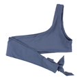 thumbnail image 2 of Tavik Womens Eve Wrap One Shoulder Bandeau Swim Top mutedindigo L, 2 of 2