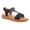 Black, variant on YOKI CARLOTA Women's Two Tone Strappy Comfort Sandal