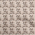 thumbnail image 1 of oneOone Tissu Polyester Spandex Marron Papillons Matériel de Robe Tissu Imprimé Tissu au Mètre 56 Pouces de Large, 1 of 4