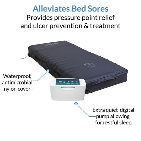 MedMattress Air 4000 Alternating Pressure Mattress | Hospital Bed Air Mattress for Pressure Ulcer Prevention & Treatment