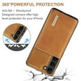 thumbnail image 4 of Case for Samsung Galaxy S24 Plus, Wallet Phone Case with Detachable Card Holder for Samsung Galaxy S24 Plus Kickstand Magnetic 2 in 1 Design Case, Premium PU Leather Shockproof Protective Cover, Brown, 4 of 9