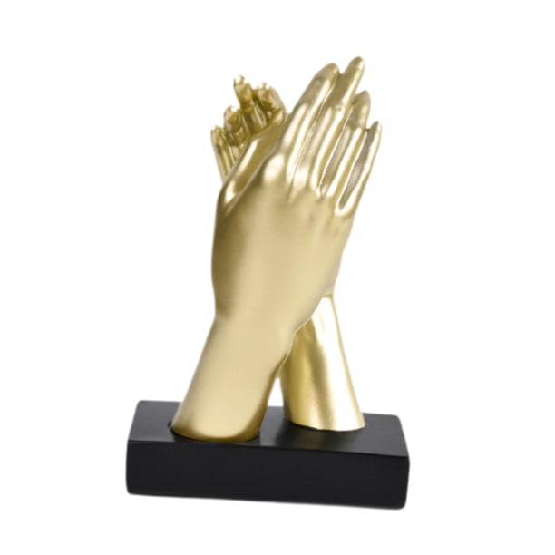 Estatua de gestos de mano ESCULTURA MODERNA SELECHA de AVISO DEL REFECTO DEL HOMBRE de LA MANO Decoración de escritorio para la estantería del porche 1 par de manos