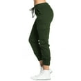 thumbnail image 2 of Women's Cargo Pants Drawstring Elastic Waist Hip Hop Jogger Pants with Pockets, 2 of 10
