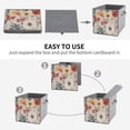 thumbnail image 7 of Collapsible Oxford Fabric Storage Cubes with Handles, Large Mid Foldable Oxford Cloth Bins Set of 2/6, Closet Organizers for Shelves Clothes Home Kitchen Toy - Wildflower Floral-1, 7 of 7