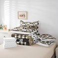 thumbnail image 6 of Homewish Deer Moose Bear Twin Bedding Sets 7-Piece for Teens, Rustic Jungle Hunting Bedding Comforter Set, Brown Retro Plaid Reversible Sheet Sets, Ultra Soft Bedroom Decor, 6 of 8