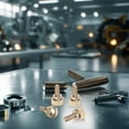thumbnail image 5 of Uxcell 6-Pack Knurled Thumb Screws, M4x8mm Solid Brass Flat Head Knobs Bolts with Shoulder Grip Fasteners, 5 of 6