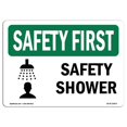 thumbnail image 1 of SignMission OS-SF-A-1218-L-10873 12 x 18 in. OSHA Safety First Sign - Safety Shower, 1 of 1