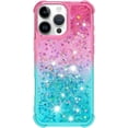 thumbnail image 2 of Case for iPhone 16 Pro Max Case Glitter Liquid Cute Clear Shockproof Back Cover,Soft TPU Phone Case for iPhone 16 Pro Max 6.9 inch Gradient Turquoise, 2 of 12