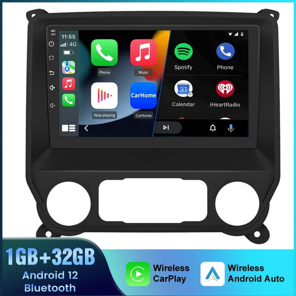 Awesafe Carplay Car Radio Stereo for Chevrolet Chevy Silverado GMC Sierra 2014-2018 10 Inch Touch Screen Car Video Player Support Car Stereo with Android Auto Gps Bluetooth