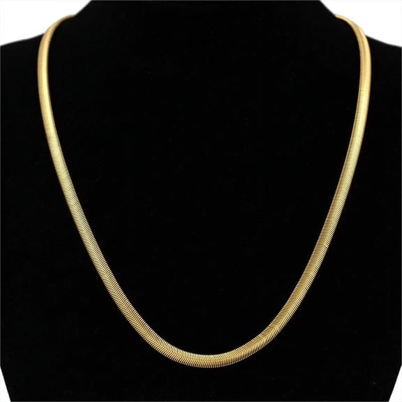 Necklace Men Vintage Jewelry Collier Brand Herringbone Chain New Trendy 14K Yellow Gold Snake Chain Necklace Bijoux