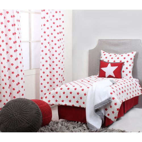 Bacati - Stars 100% Cotton breathable Muslin 3-Piece Toddler Bedding Sheet Set, Navy