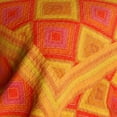 thumbnail image 3 of G&J Casual Sunset Cotton 3PC Check Quilt Set Full/Queen Size Orange Color, 3 of 4