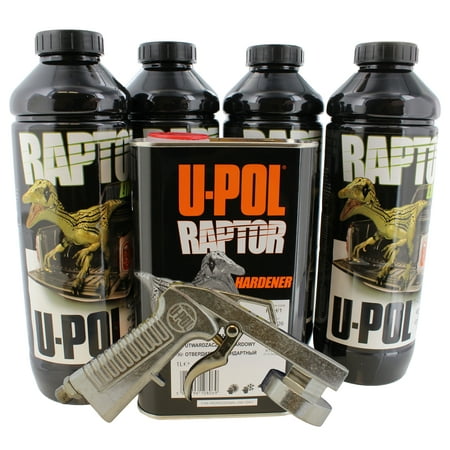U-Pol UPOL 820V Raptor Black Urethane Spray-On Truck Bed Liner Kit with 726