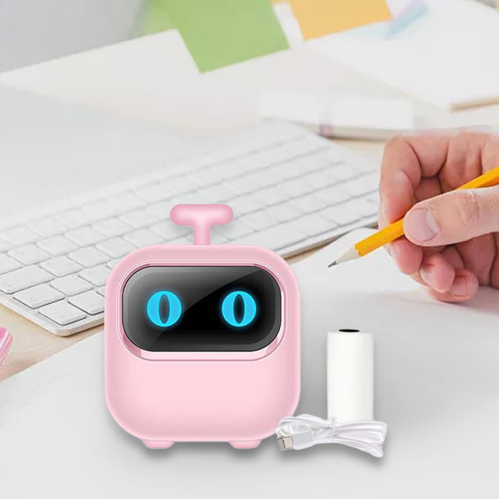 Wzmzjy Portable Thermal Printer Inkless Pockets Photo Printer USB Rechargeable Label Pink