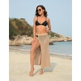 thumbnail image 2 of HDE Women's Crochet Cotton Knit Maxi Skirt Beach Swim Cover Up Sandy Beige XL, 2 of 6