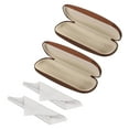 thumbnail image 1 of Unique Bargains Glasses Case Hard Shell, 2 Pack Eyeglass Case Eye Glasses Case Hard Protector Concise for Women Glasses, Coffee, 1 of 7