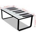 thumbnail image 2 of vidaXL Coffee Table with Piano Printing Glass Top, 2 of 7