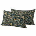 thumbnail image 6 of Boho Green Floral Outdoor Pillow Covers 20x12 Inch Lumbar Pillow Covers Set of 2 Waterproof Decorative Throw Pillow Cases Farmhouse Botanical Vintage Paisley Flower Cushion Covers for Patio Furniture, 6 of 7