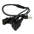 thumbnail image 3 of cables de alimentación Cables de extensión de alimentación universal Cable de exterior de PVC Cable adaptador de 1 a 3 vías para computadora, 3 of 6