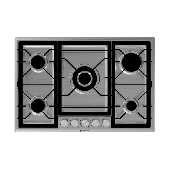 Parrilla eléctrico empotrable Tecnolam PR705 Acero inox 5 zonas a gas