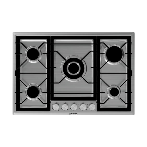 Parrilla eléctrico empotrable Tecnolam PR705 Acero inox 5 zonas a gas