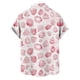 thumbnail image 5 of Blusa y camisa de manga corta con cuello vuelto para hombre, blusa informal de moda con cuello vuelto, blusa estampada de manga corta con botones, blusa de poliéster para hombre, 5 of 6