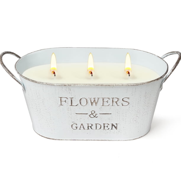Cera de soja Citronella Candles Aottom, 900 ml, para exteriores, 3 mechas