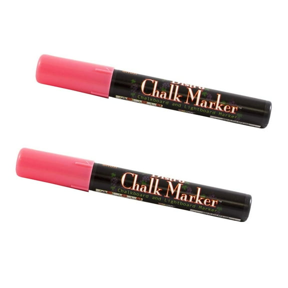 Marvy Uchida Broad Point Chalk Markers, Coral Pink, 2/Pack