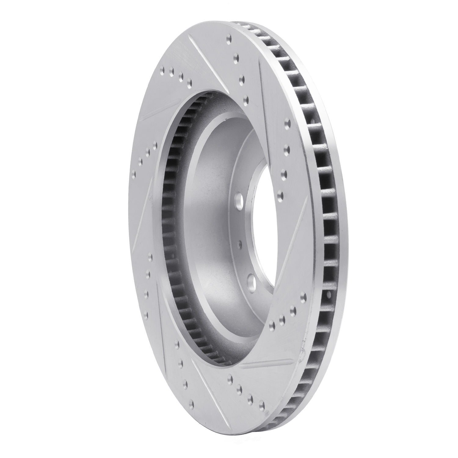 Dynamic Friction Company 631-76128L DFC Brake Rotor - Drilled And Slotted - Silver