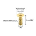thumbnail image 2 of Tornillos de Cabeza Plana con Socket Uxcell, M2-0.4 x 6mm, Sujetadores de Latón con Conducción Hexagonal Interna, Paquete de 24, 2 of 6