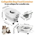 thumbnail image 6 of CJC New Collapsible Dog Food Storage Bin Rice Storage Containers with Rolling Wheels Airtight Leakproof Sealable for Flour Sugar Rough Grain & Pet Food 20~23lb, 6 of 6