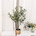 thumbnail image 2 of Artificial Olive Tree Plants 32 Inch Fake Olive Branch Leaves Topiary Silk Tree Faux Plant Decor, 2 of 5