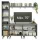 thumbnail image 5 of Mueble para TV Madesa Nice Hasta 70 con Repisa y Pies Gris, 5 of 10