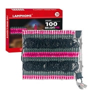 100 Pink Mini String Lights Set with Tray, Green WireUL Certified - ldeal for Christmas Tree, Holiday Party, Garden, Patio & Wedding Decor