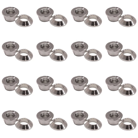 (16 Pack) Tusk Universal Chrome Flange/Tapered Locking Lug Nut 10mm x 1.25mm Thread Pitch For YAMAHA GRIZZLY 660 4x4 2002-2008