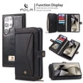 thumbnail image 5 of Decase Wallet Case for Samsung Galaxy S24 Plus with Hand Strap & 13 Card Slots Magnetic Detachable 2-in-1 Zipper Flip Folio Leather Stand Cover Multifunctional Handbag Case for Samsung S24 Plus,Black, 5 of 12