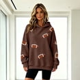 thumbnail image 2 of TOMVIGX Football Sweatshirts for Women Graphic Cute Oversized Hoodies Football Mom Touchdown Tops Watch Party Sunday Funday Clothing 2XL, 2 of 9