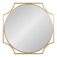 thumbnail image 2 of Kate and Laurel Rateau Modern Scalloped Round Wall Mirror, 28 x 28, Gold, Decorative Wall Decor with Circle Mirror and Scalloped Outer Frame for Trendy Concentric Design, 2 of 7