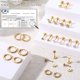thumbnail image 3 of Juego de Aretes Jstyle en Acero Quirúrgico Hipoalergénico con Baño de Oro 14K, 3 of 6