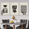 thumbnail image 3 of PixonSign Framed Canvas Print Wall Art Set Minimal Duotone Forest Plant Geometric Collage Abstract Shapes Illustrations Modern Art Boho Decorative for Living Room, Bedroom, Office - 24"x36"x3 WHITE, 3 of 5