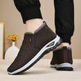 thumbnail image 5 of Zshosam Men Lightweight Snow Boots Winter Anti-Slip Ankle Booties Waterproof Slip On Warm Fleece Lined Sneaker(Coffee,44), 5 of 8