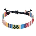 thumbnail image 1 of 1PC Color Cuerda Tejida Pulsera Ajustable Boho Surfer Pulsera para Hombres Mujeres Cuerda Delgada Cuerda Hecha a Mano Playa Pulsera Colorida Pulsera Bohemia, 1 of 4