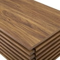 thumbnail image 7 of Contemporary Modern Urban Designer Living Room Lounge Club Lobby Media TV Stand Storage Set, Wood, Natural Walnut Brown, 7 of 7